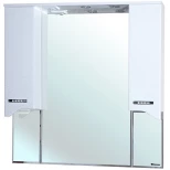 Изображение товара зеркальный шкаф 100,5x100,1 см белый глянец bellezza дрея 4611318000017