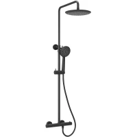 Душевая система Sancos Game SC3002MB 241 мм, с термостатом, черный матовый