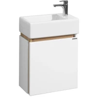 Тумба белый глянец/эбони светлый 44,7 см Акватон Эклипс 1A172801EK49L