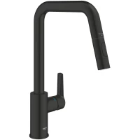 Смеситель для кухни Grohe Start 306312430 с выдвижным изливом, черный матовый
