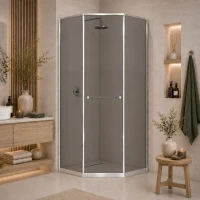 Душевой уголок RGW SV-82 Stilvoll 33328299-31R 89,5x89,5 см R, профиль хром, стекло тонированное