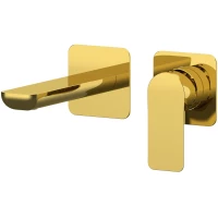 Смеситель для раковины Remer Infinity I15PDO встраиваемый, без донного клапана, золотой