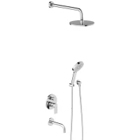 Душевой комплект Damixa Apollo 947510000 со смесителем, 225 мм, хром