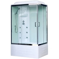Душевая кабина 100x80x217 см Royal Bath RB8100BP3-WT-CH-L прозрачное