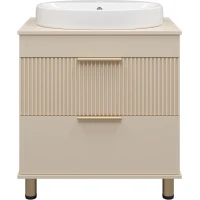 Тумба под раковину Brevita Enfida ENF-06070-0342Я 70,7 см, напольная, со столешницей, бежевый матовый