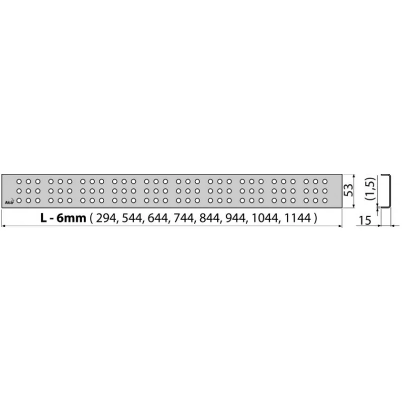 Душевой канал 644 мм нержавеющая сталь AlcaPlast APZ1001 Cube APZ1001-650 + CUBE-650M