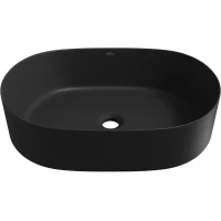 Раковина-чаша Wellsee Saint-Germain 322702000 56x37 см, накладная, черный матовый