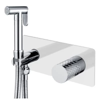 Гигиенический душ Boheme Stick Diamond 127-WCR со смесителем, хром/белый глянец