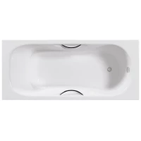 Ванна чугунная Delice Malibu DLR230610R 180x80 см, с отверстиями под ручки, белый