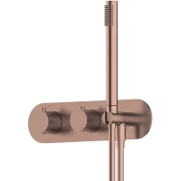Термостат для ванны Feramolli Dante ORS8843S встраиваемый, с душевым гарнитуром, медь матовая