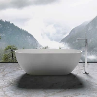 Ванна из литьевого мрамора Vincea Solid Surface VBT-4S04MW 170x80 см, отдельностоящая, белый матовый