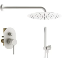 Душевой комплект Plumberia Selection IXO KITXO15BO 250 мм, со смесителем, белый матовый