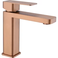 Смеситель для раковины Fmark FS8701HB розовое золото матовый