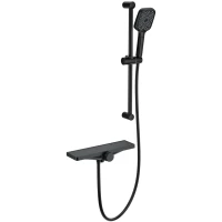 Термостат для ванны Wonzon & Woghand Onix WW-B2551-A-MB с душевым гарнитуром, черный матовый