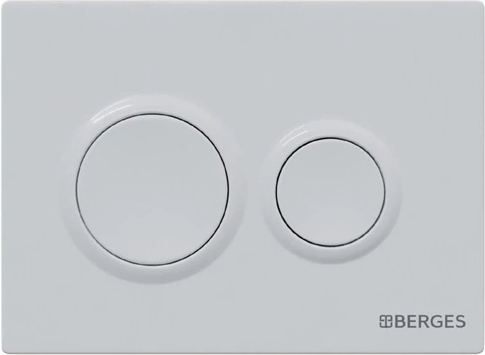 Кнопка смыва Berges Novum O1 040061 для инсталляции, белый глянец