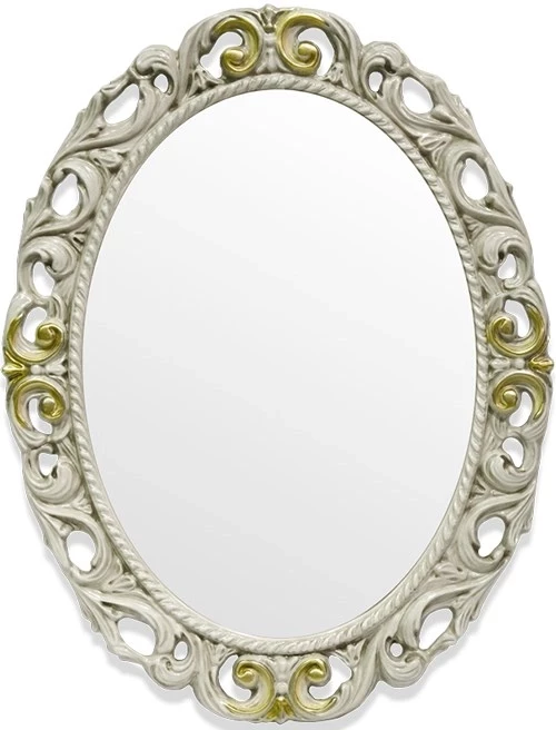 Зеркало 72x92 см слоновая кость/золото Tiffany World TW03642avorio/oro