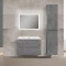 Комплект мебели бетон 81 см Vincea Norma VMC-2N800BT + VCB-2N800W + VLM-2B800 - 1