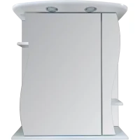 Зеркальный шкаф Misty Лиана Э-Лиа02065-01СвП 65x72 см R, с подсветкой, выключателем, белый глянец