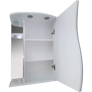 Изображение товара зеркальный шкаф misty лиана э-лиа02065-01свп 65x72 см r, с подсветкой, выключателем, белый глянец