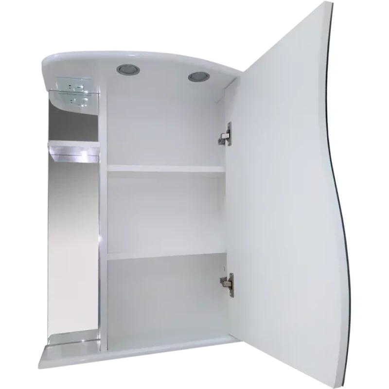 Зеркальный шкаф Misty Лиана Э-Лиа02065-01СвП 65x72 см R, с подсветкой, выключателем, белый глянец