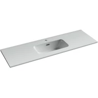 Раковина Ceramicanova Compact CN7028 121x39,5 см, накладная, белый