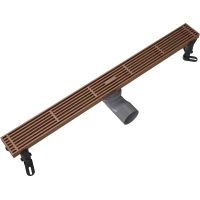 Душевой трап (лоток) Knotlor Storm SDRW0600LRB 60 см, с решеткой, перфорированный, бронза матовая