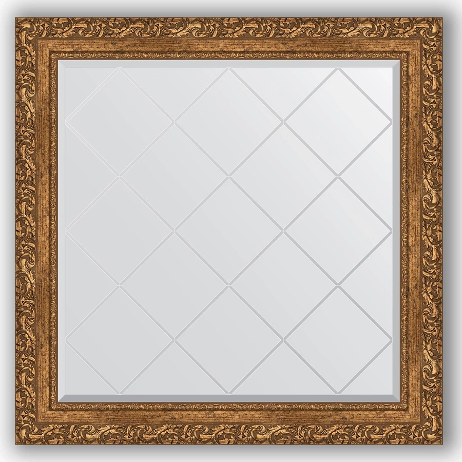 Зеркало 85x85 см виньетка бронзовая Evoform Exclusive-G BY 4314