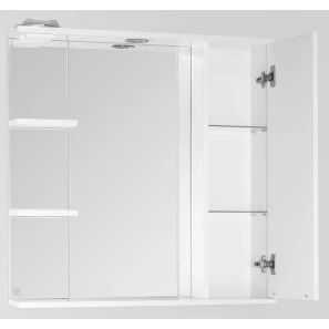 Изображение товара зеркальный шкаф 75x83 см белый глянец style line жасмин лс-00000043