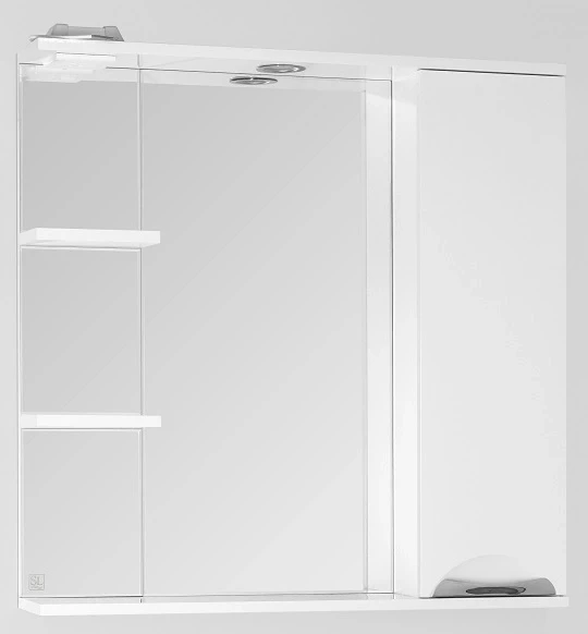 Зеркальный шкаф 75x83 см белый глянец Style Line Жасмин ЛС-00000043 - фото 1