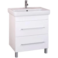 Тумба с раковиной белый глянец 60 см Onika Олимп 106044 + 4620008192772