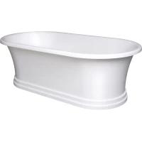 Ванна из литьевого мрамора Belux Монро 4810924265807 174,7x89,7 см, отдельностоящая, белый