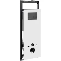 Инсталляция для унитаза WasserKRAFT Salm 27 27TLT.010.ME.WH.MB04 с кнопкой смыва, черный матовый