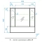 Зеркальный шкаф 80x80 см бетон Style Line Экзотик ЛС-00000399 - 2