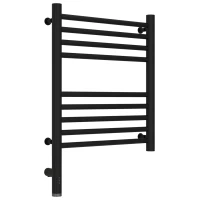 Полотенцесушитель электрический 500x400 черный матовый МЭМ левый, перемычка прямая Сунержа Богема 3.0 31-5804-5040