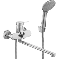 Смеситель для ванны Plstart PD22086 универсальный, с душевым гарнитуром, хром