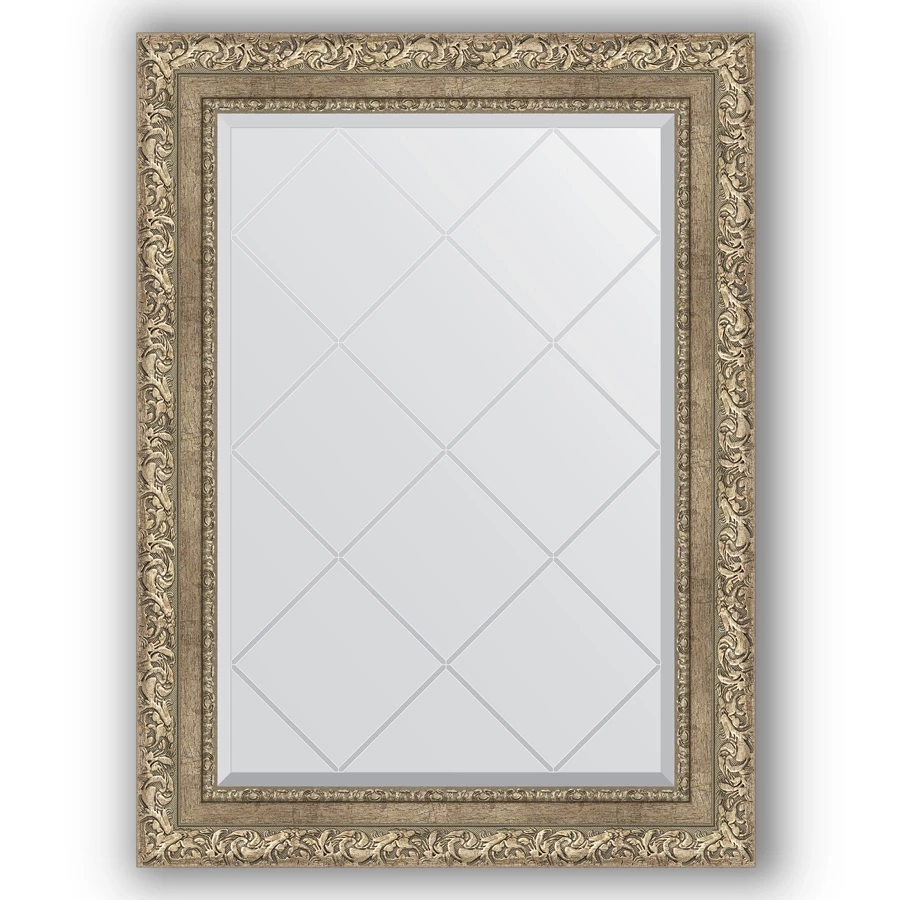 Зеркало 65x87 см виньетка античное серебро Evoform Exclusive-G BY 4100