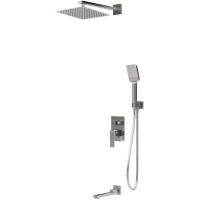 Душевой комплект Grossman Style 501.K35.05.100 304x193 мм, со смесителем, хром