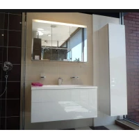 Тумба белый глянец/белое стекло 99,6 см KEUCO Royal Reflex 34070210000