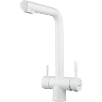 Смеситель для кухни Shevanik S468C с подключением к фильтру, белый