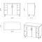 Комплект мебели дуб сонома/белый матовый 97,6 см Grossman Флай 101001 + 501001 + GR-3013 + 201001 - 7