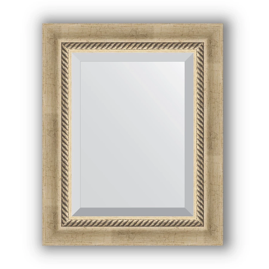 Зеркало 44x54 см состаренное серебро с плетением  Evoform Exclusive BY 1354