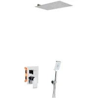 Душевой комплект AQG Alpha 19ALPEC31902 250 мм, со смесителем, хром