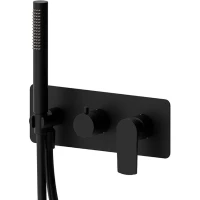 Смеситель для ванны Newform Haka 72069E.01.093 встраиваемый, с душевым гарнитуром, черный матовый