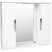 Зеркальный шкаф 80x70 см белый Viant Лима VLIM80-ZSH