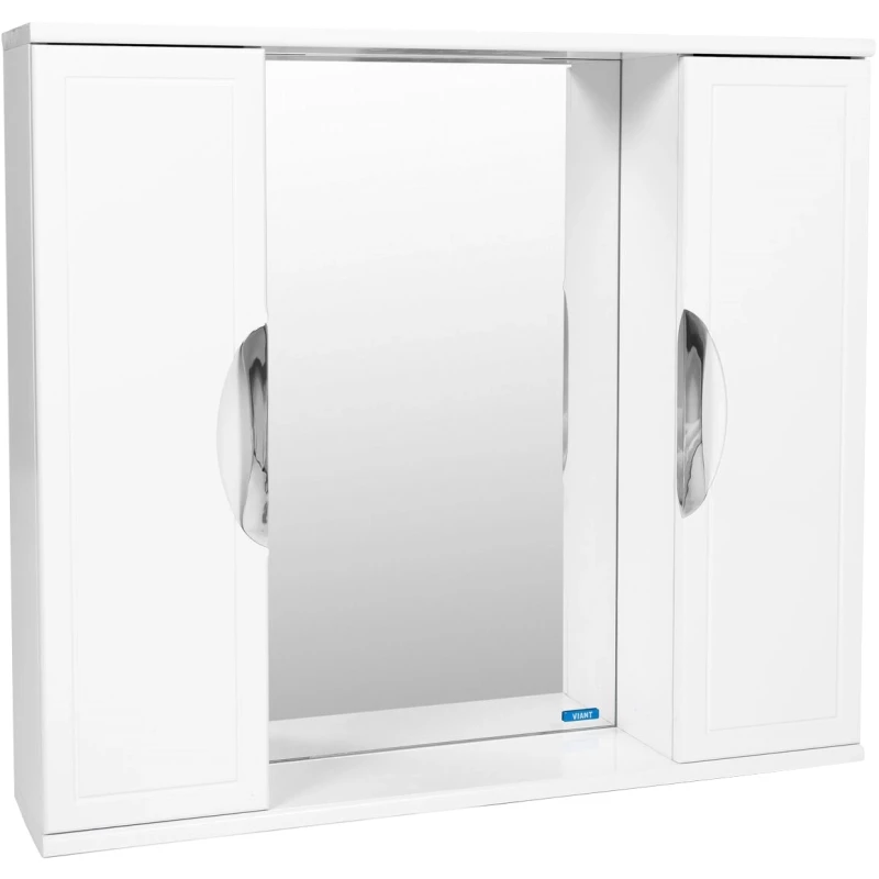Зеркальный шкаф 80x70 см белый Viant Лима VLIM80-ZSH
