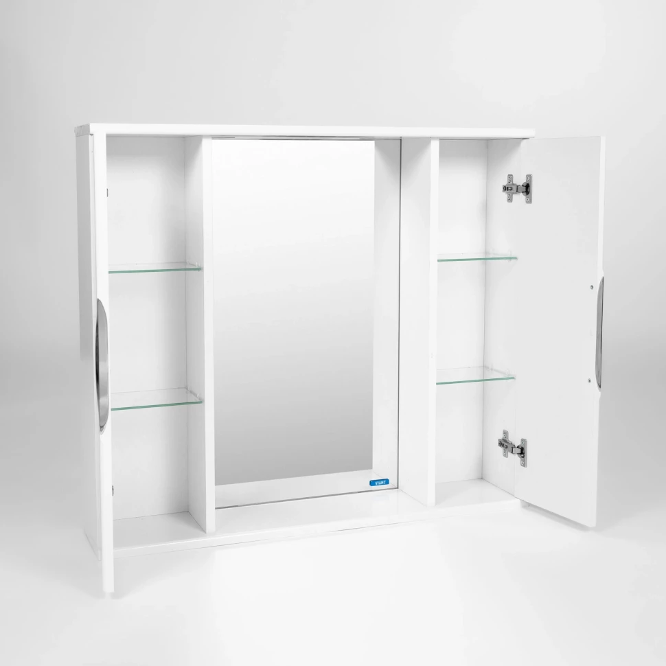 Зеркальный шкаф 80х70 см белый Viant Лима VLIM80-ZSH - фото 4