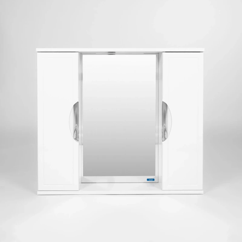 Зеркальный шкаф 80x70 см белый Viant Лима VLIM80-ZSH