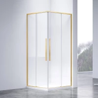 Душевой уголок Vincea Slim-N VSS-4SN900CLG 89x89 см, профиль золотой матовый, стекло прозрачное