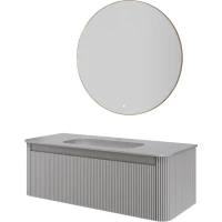 Комплект мебели Armadi Art Voi Luna 782-120-R-L + 786-120-L + 545-100-G 122 см, подвесной, серый матовый