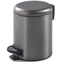 Мусорное ведро Gedy Potty 3309(81) 5л, с педалью, оружейная сталь